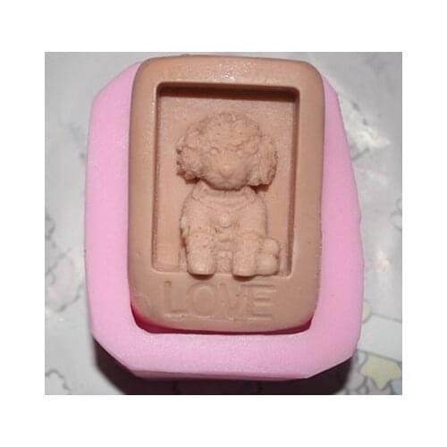 C306 The dog Art Silicone Soap mold Craft Molds DIY Handmade soap molds