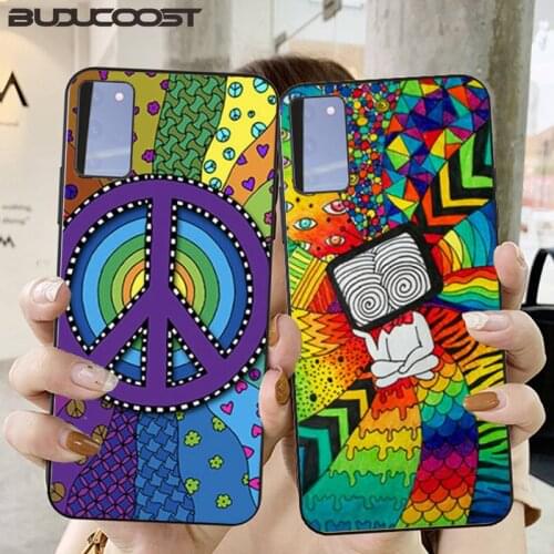 Psychedelic hippie Phone Case for Samsung S6 S7 edge S8 S9 S20 S21 S30plus ultra S21/S30 S10-5G lite 2020 S10E