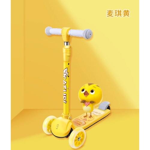 Childrens Scooter 3-6 Years Old Children Slippery Sliding Scooter Baby 2 Three-in-One Single Foot Sliding Can Sit and Ride