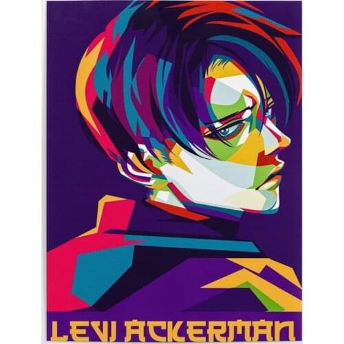 Home Decor Wall Art Levi Ackerman Poster Printed Attack on Titan Canvas Painting Bedside Background Bedroom Anime Pictures Frame