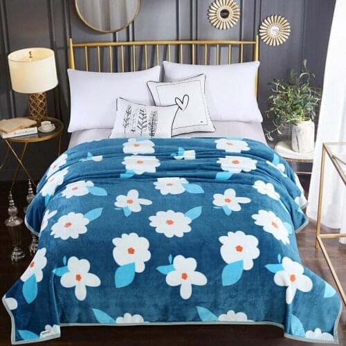Blankets Double-sided Flannel Flannel Blankets Autumn Winter Sheets Summer Air Conditioning Blanket Lunch Break Blanket Plain
