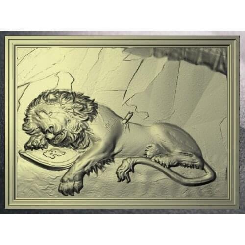 Exclusive artcam relief Lion_6 model for cnc in STL file format
