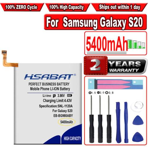 HSABAT 4800mAh EB-BG980ABY High Capacity Battery for Samsung Galaxy S20 Smart Phone