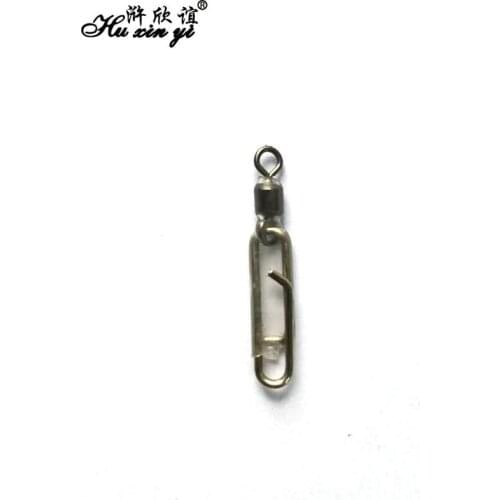 HXY 30PCS SIZE(S# L#) Rolling Swivel With Link Clip Snap Cladding Transparent Plastics Fishing Hook Accessories