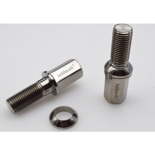 Long head silver Gr5 titanium alloy wheel bolt for VW