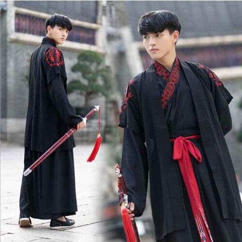 3 Piece Set Couples Hanfu Chinese Ancient Traditional Outfit Adult Halloween COS Costume For Men/Women Fancy Dress Plus Size XXL