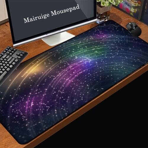 Mairuige Russia Low Price Promotional Mouse Pad Galaxy Nebula Pattern Gaming Mouse Pad Desktop Computer Keyboard Pad Desk Pad