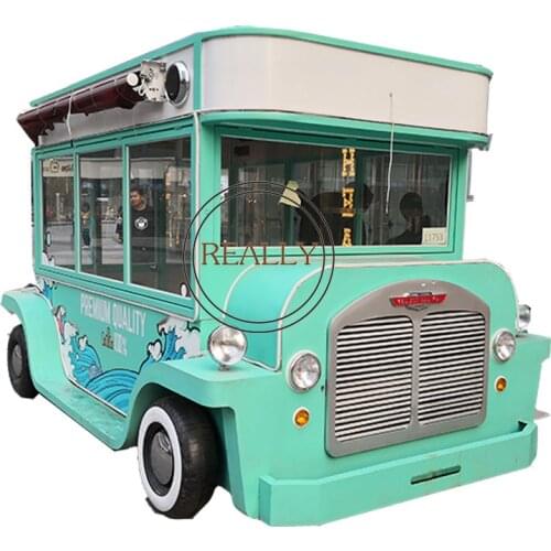 Mini Truck Food Mobile Food Trailer Electric Mobile Snack Food Cart With Water Sink Working Bench Customized Logo