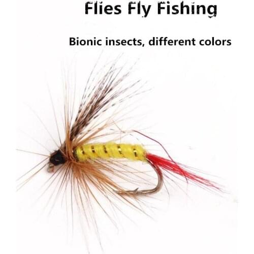 2021 40pcs/set Dry Flies Fly Fishing Baits Kit Bass Salmon Trouts Flies Floating Assortment with Box Material high carbon steel