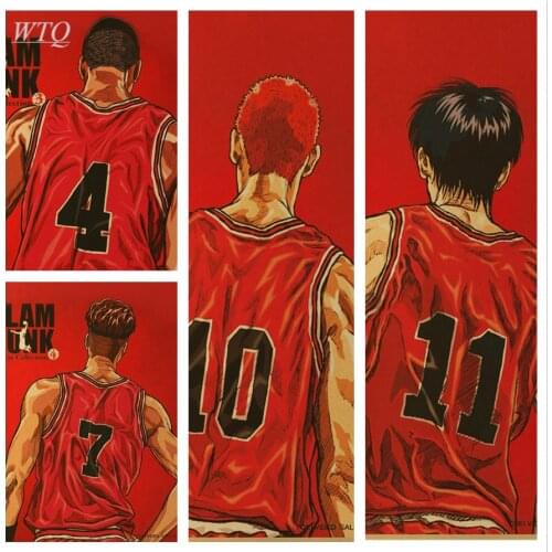 Japan Anime Slam Dunk Anime Posters Retro Poster Canvas Painting Wall Posters Wall Art Home Decor Photos for Childrens Room