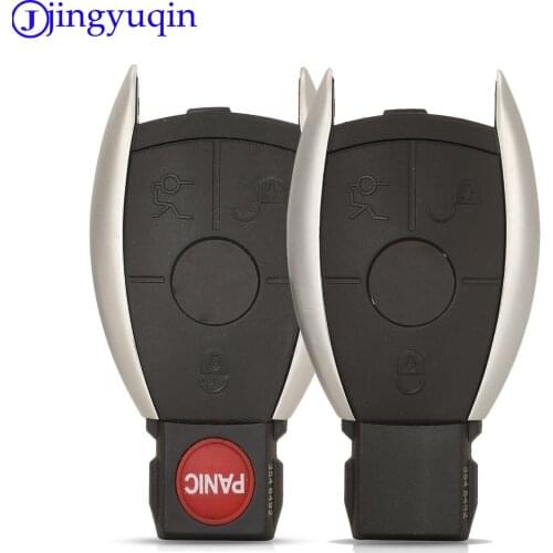 Jingyuqin 10pcs/lot 2/3/4 Buttons Smart Remote Car Key Shell For Mercedes Benz BGA NEC C E R S CL GL SL CLK SLK Remote Key Fob
