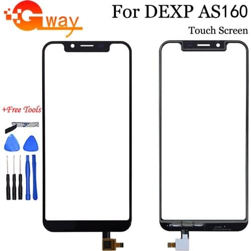 5.85" For DEXP AS160 AS 160 Touch Screen Black Touch Panel Sensor No LCD Cell phone Accessories + Tools+Adhesive For AS160 LCD