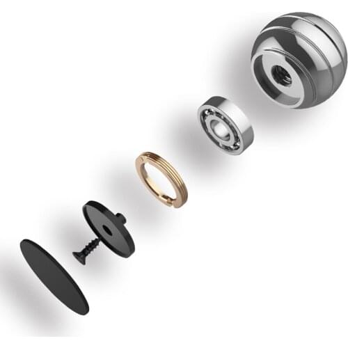 Finger Gyro Spinner Desktop Decompression Rotating Spherical Gyroscope Metal Tabletop Ball Gyro Optical Illusion Flowing Finger