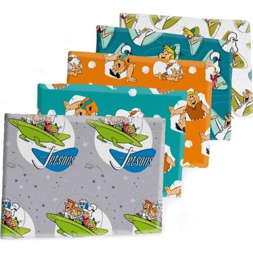 50*145CM Fabric Cartoon Family Character Printed Polyester Cotton Twill Fabric Patchwor Printed