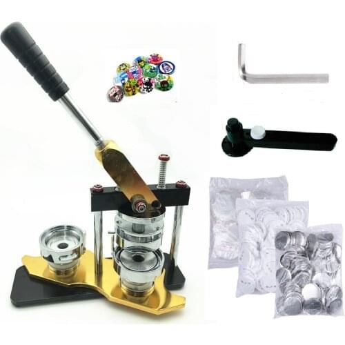 Hot sales rotating badge making machine set with 100pcs badge materials