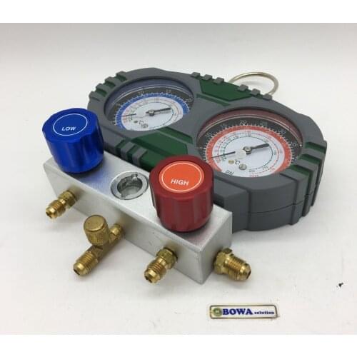 High quality R410a & R32 manifold is great choice for vaccuum and charge R410a gas in R410a heat pump, water chiller and AC unit