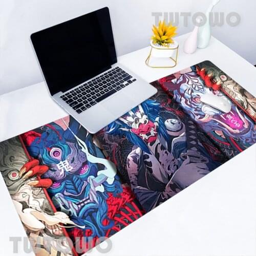 Japan Samurai Oni Mask Mousepad Mouse Pad MousePad MousePads Desk Mat Desktop Mouse Pad Laptop Gamer HD Custom Mice Pad Carpet