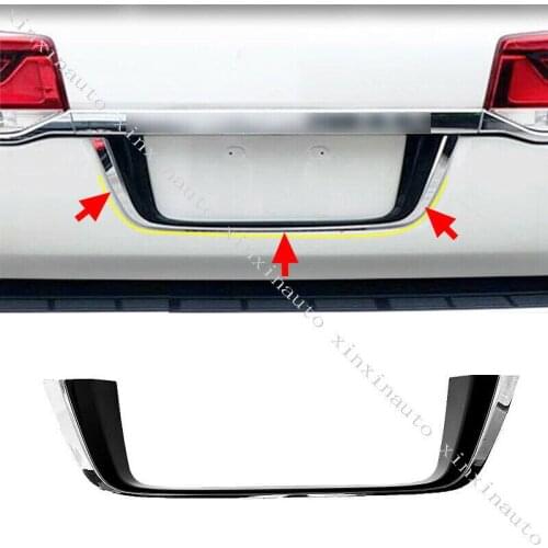 1pcs Tailgate License Plate Molding Cover Frame Trim For Toyota Land Cruiser LC200 Car modification Auto parts