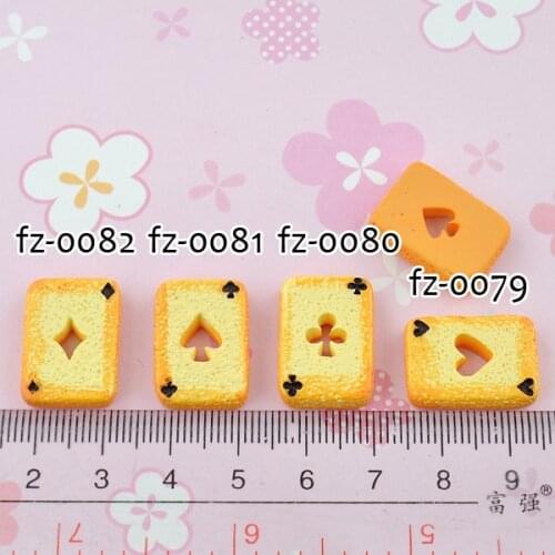 10pcs/lot Flat back Resin cute playing card Jewelry Decoration DIY Headwear accessories wholesale 20*15mm