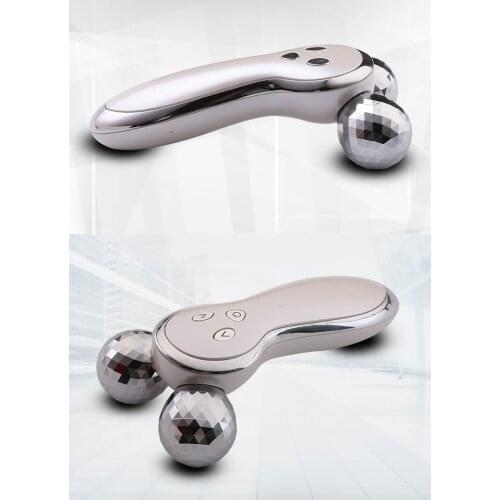 2Pcs/Lot 3D Microcurrent Facial Massager V Face Shaping Roller Lift Tool Firming Beauty Body Slimming Ball Fat Burner Device