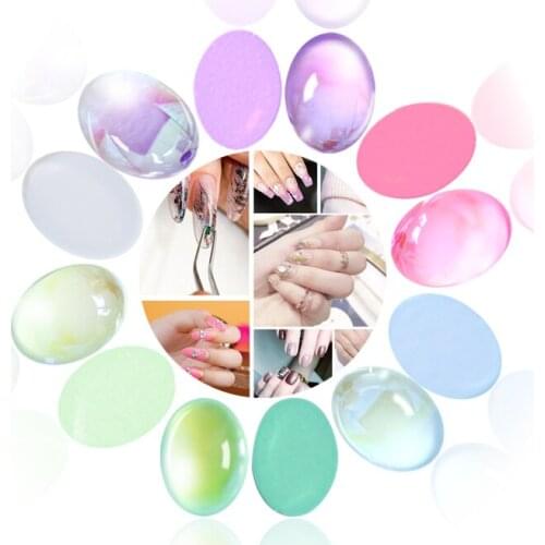 2020 new ellipse Top rhinestones flat bottom plain smooth diy manicure diamond Glitter crystal mocha stick diamond