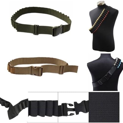 26 Rounds Tactical Bullet Shell Holder Military Cartridge Waist Belt Ammo Holder Belt Airsoft Bandolier Bullet Holster Carrier