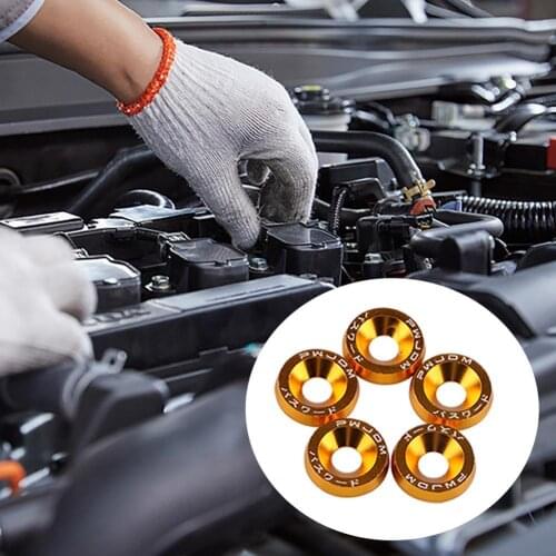 32%Dropshipping!1 Set M6 Stable Bolt Washer Bright-colored Stainless Steel Exquisite Easy to Install Fender Washer for Motorbike