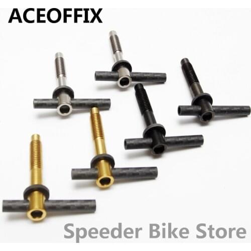 Aceoffix 3 colors 17g(1pair) for Brompton Bike Ti Carbon Hinge Levers BMX Bike Frame Quick Release 2019
