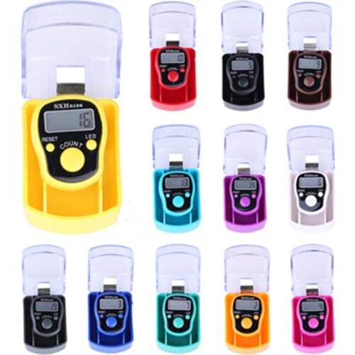 2020 Hot New Stitch Marker Finger Ring Counter LCD Night Light Electronic Digit Finger Ring Digital Tally Counter Timer