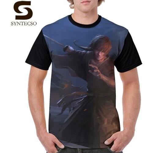 Rurouni Kenshin T Shirt Rurouni Kenshin T-Shirt Man Short Sleeve Graphic Tee Shirt Printed Awesome Casual Plus size Tshirt