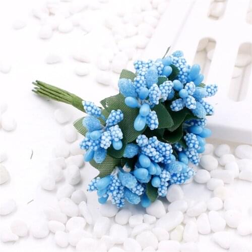 12pcs Cheap Artificial Stamen Flower for Home Wedding Decorations Pistil DIY Scrapbooking Garland Craft Fake Flower Diy Supplies