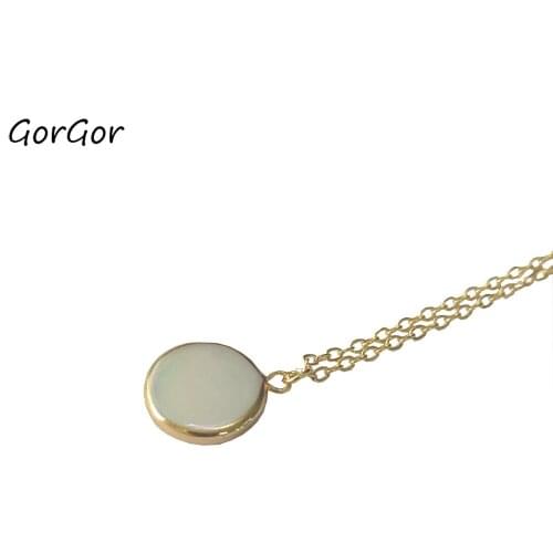 GorGor Necklace Women Environmental Protection Copper Material Pattern Gold Plated Simplicity Exquisite Jewelry 10302425400C