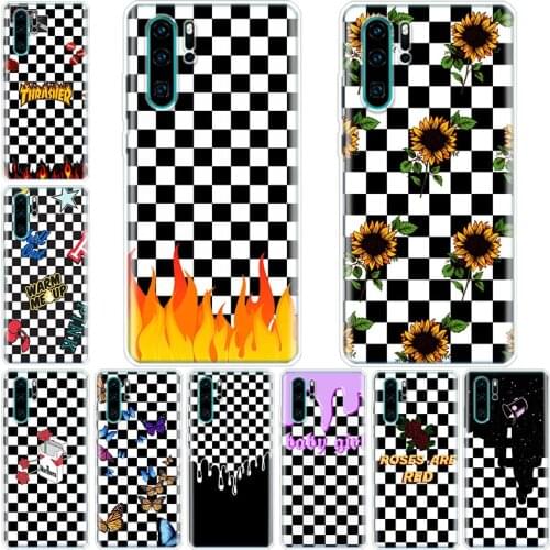 Checkerboard Plaid Checked Checkered Phone Case For Huawei Honor 20 10 9 9X 8A 8S 8X 7X 7A Lite Pro 10I20I Y5 Y6 Y7 Y8 Y9 V20 V3