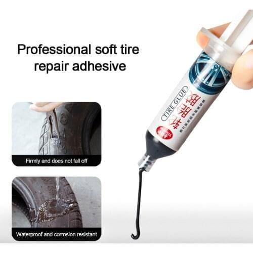 30ml Car Tire Rubber Repair Adhesive Special Glue Tire Damage Repair Tire Crack Strong Black Plastic Cold Patch Solution