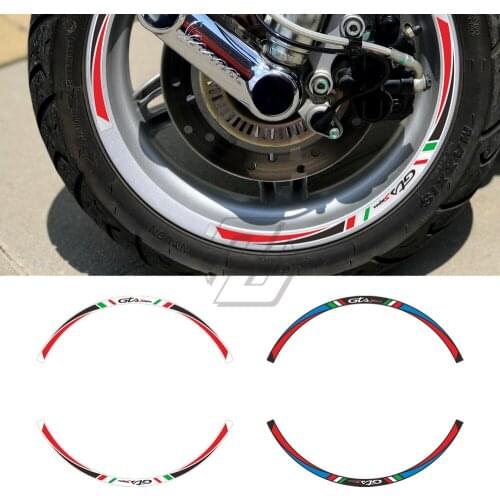 For Vespa Sei Giorni GTS 300 300ie Touring Rim 12" Wheel Reflective Sticker Kit