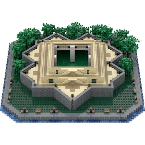 MOC Statue of Liberty Base DIY City Street Scene Landmark Add-on Building Blocks Set Modular Construction Puzzle Brick Model Toy