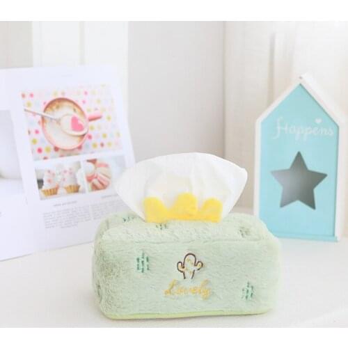 Tissue Boxes Cute Cartoon Fruit Tissue Box Plush Toy Doll Home Car with Paper Pumping Storage Plush Tissue Box Cover