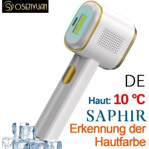Osenyuan T023C Laser Epilator The Worlds First Fully Intelligent Skin Detection Hair Removal Sapphire Ice Epilator For Women