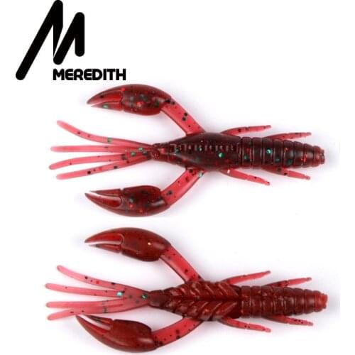 MEREDITH 1.97" 10pcs/lot Crawfish Swimbait for Saltwater Freshwater Bass Fishing Langouste Lure Suitable Free shipping