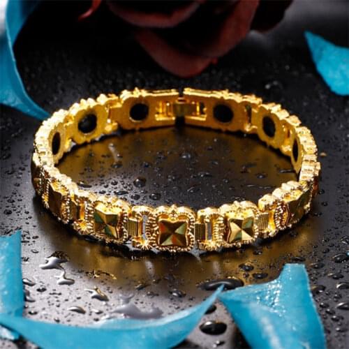 Fashion Magnetic Therapy Bracelet 3-in-1 Weight Loss Improve Sleep Adjusting Bracelet Magnetic Titanium Steel Bracelet For Women