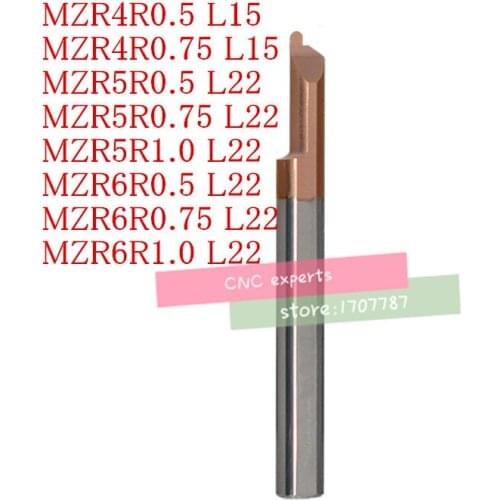 MZR4R0.5 L15/MZR4R0.75 L15,MZR5R0.5/MZR5R0.75/MZR5R1.0 L22,MZR6R0.5/MZR6R0.75/MZR6R,face groovin solid carbide tools small bores