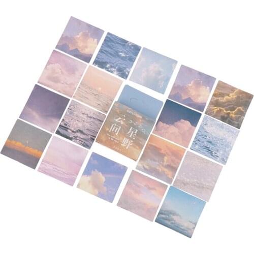 Natural Scenary Stickers Creative Cute Mint Diary Journal Decoration Stationery Flakes Scrapbooking DIY Stickers 46Pcs/box