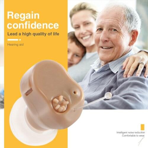 Mini invisible CIC Hearing Aid Digital Hearing Aids Sound Amplifier for Elderly Deafness Seniors Battery Style