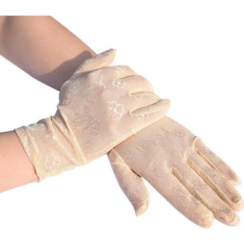 Mesh Breathable Gloves Outdoor UV-proof Riding Screen Show Party Household Summer Sun Protection Bike Cycling Gloves Guantes