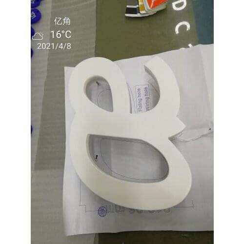 Customized Personalized Side Lit Acrylic Illuminated 3D LED Letter Signage for Logo