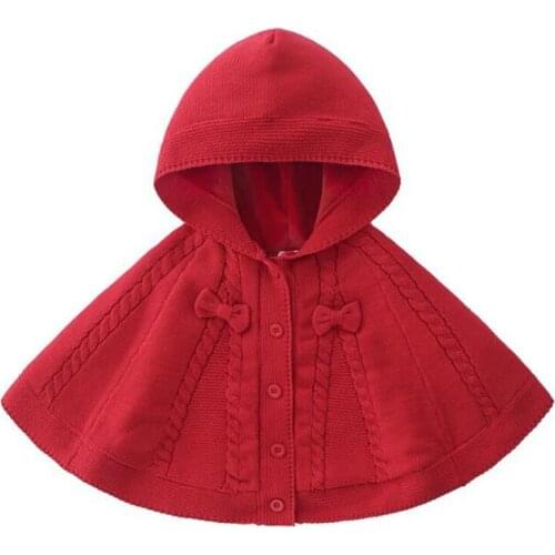 New Baby Girls Cute Cloak Children Clothing 2020 Autumn Winter Girls Knitted Kids Cardigan Coat 0-4Yrs