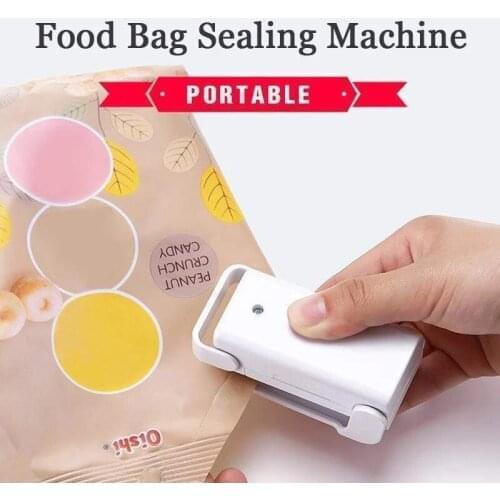 Portable Heat Sealer Plastic Package Storage Bag Mini Sealing Machine Handy Sticker and Seals for Food Snack Kitchen Accessories