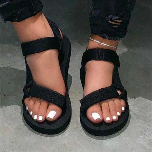 Womens Sandals Hook Loop Summer Sandales Beach Casual Shoes For Woman 2021 Femmes Ladies Flat Shoes Comfort Female Footwear New