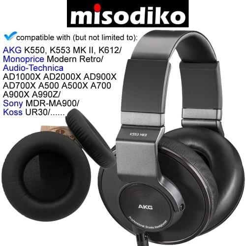 Misodiko 110mm Replacement Cushions Ear Pads for AKG K550 K553 K612/ Monoprice Retro/ ATH- AD1000X AD2000X AD700X A900X A990Z