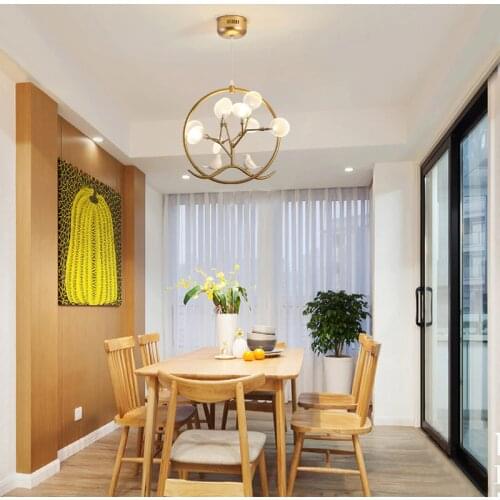 Modern Firefly Chandelier Led 220v Gold Ring Light Luxury Bird Home Decor Hanging Lamps Bedside Living Dining Room Fixtures
